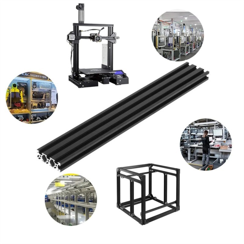3D Printer Enclosure Frame - Profilé en aluminium noir 2060, fente