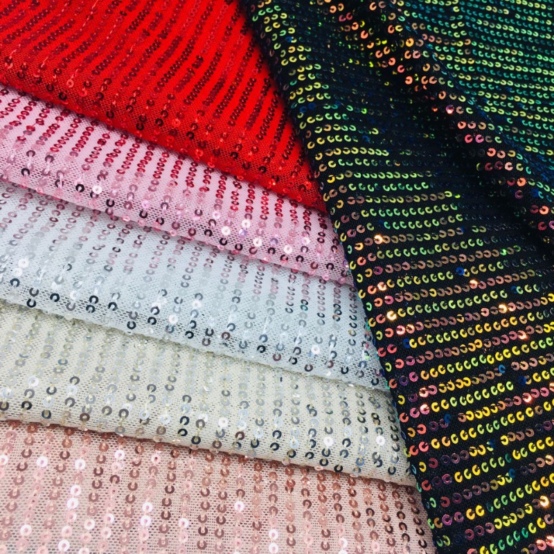 3D Printing On Fabric - 3mm maille élastique paillettes tissu brillant