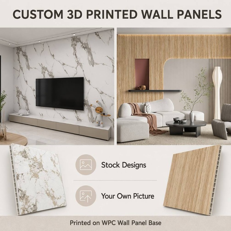 3D Printing Wall - Panneau mural WPC imprimé en 3D