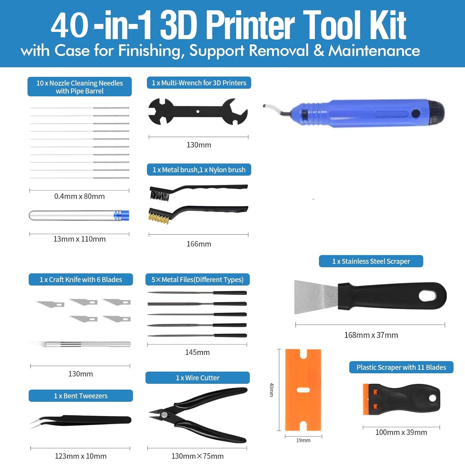 40 outils pour imprimante 3D,  - 3D Printing File avis et prix