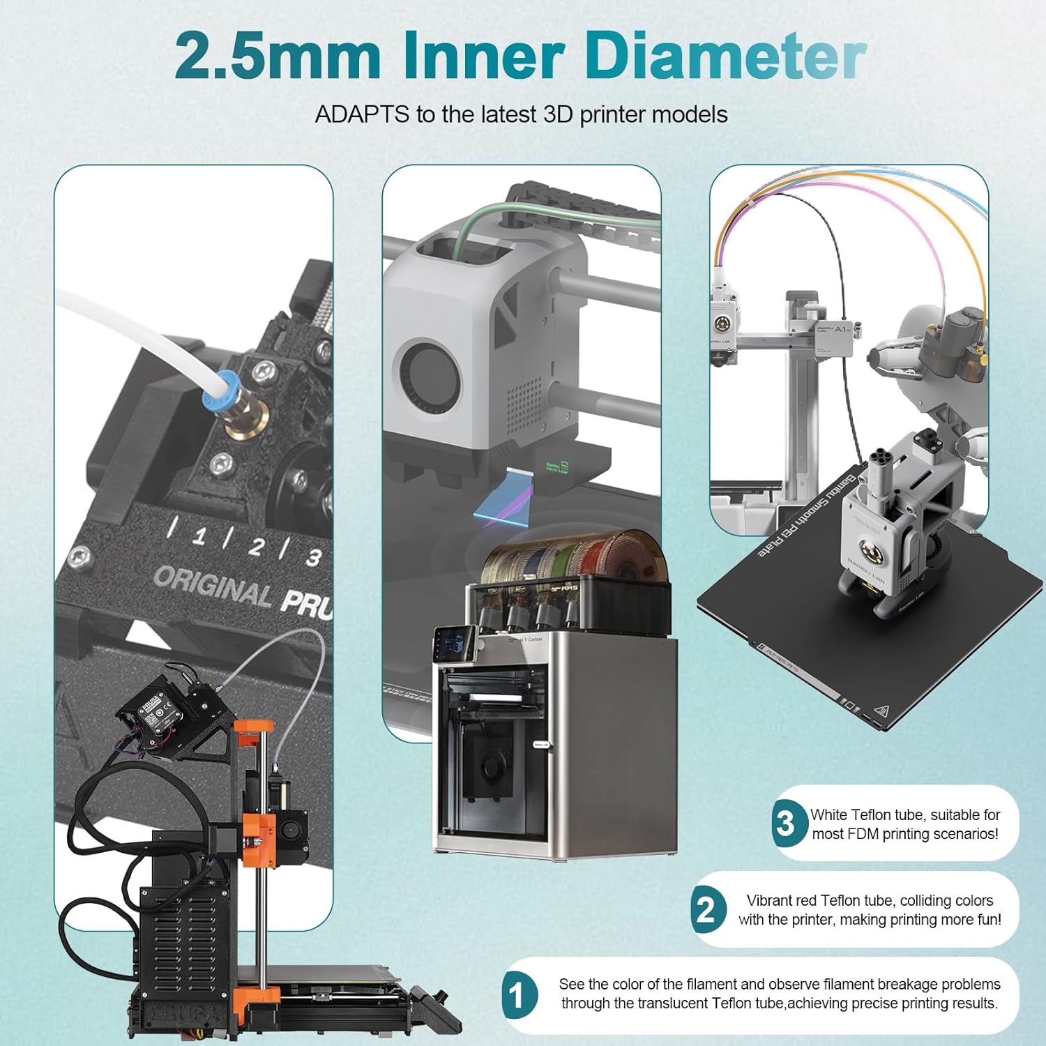 Tube en PTFE pour Bambu Lab P1 - 3D Printing Website avis et prix
