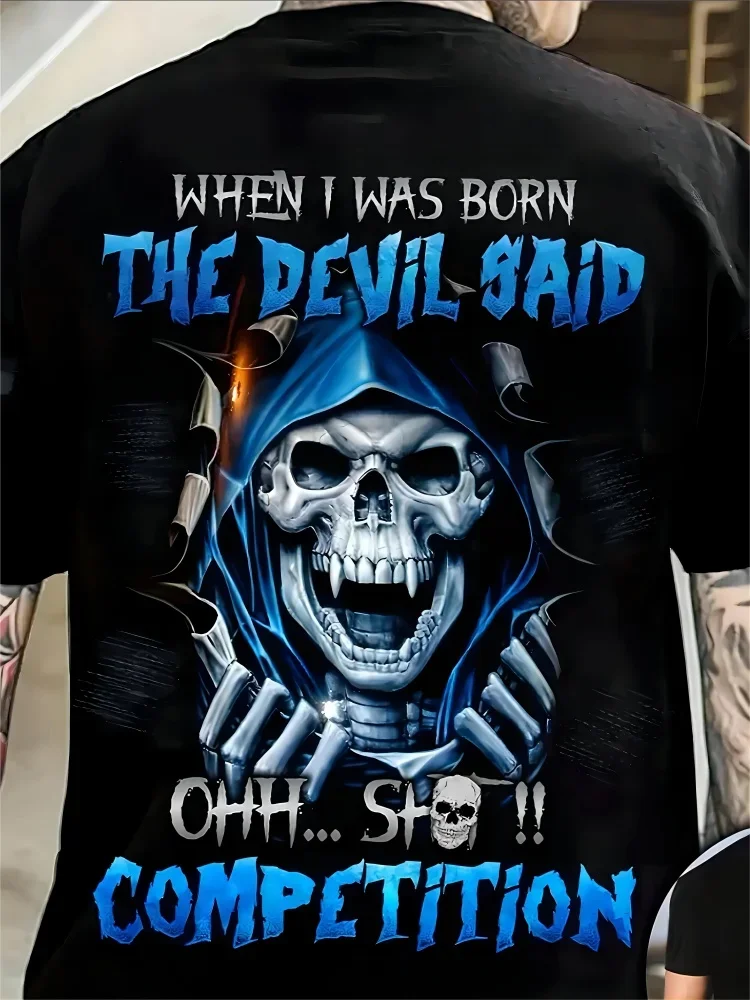 T-shirt à motif de crâne pour  - 3D Printing Quotes avis et prix